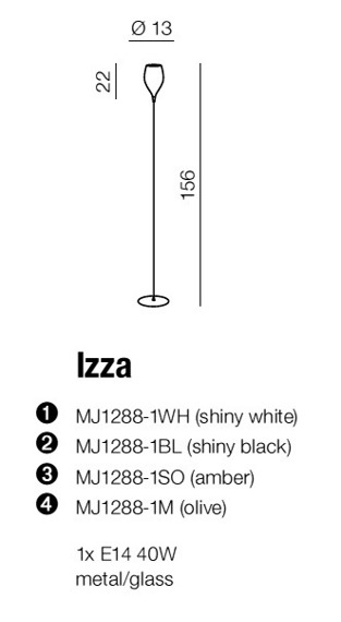AZzardo IZZA AZ1077 biała Lampa Podłogowa