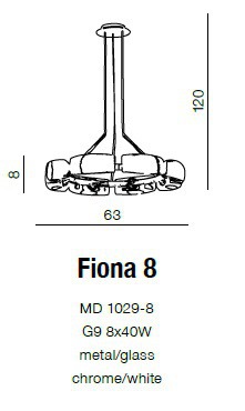 Fiona 8 AZ0154 Lampa Wisząca AZZARDO