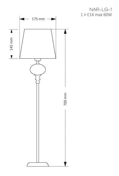 Kutek Mood Narni NAR-LG-1(CZ) Lampa podłogowa